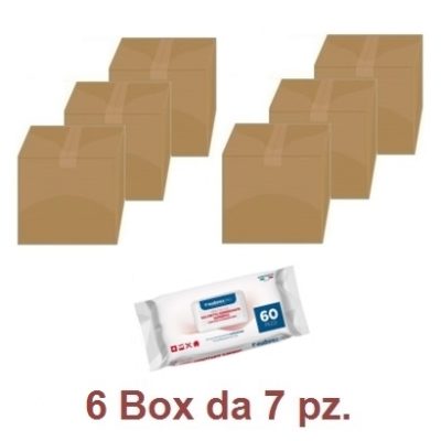 Per oxi salviette disinfettanti per superfici e oggetti – 6 box da 7 pz.