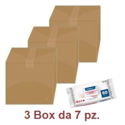 Per oxi salviette disinfettanti per superfici e oggetti – 3 box da 7 pz.